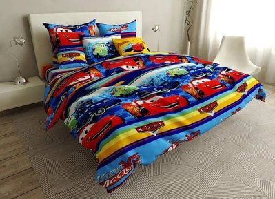 Дитяча постільна білизна бязь GOLD LUX 145х215 полуторна Lightning McQueen 3 2853193660 фото