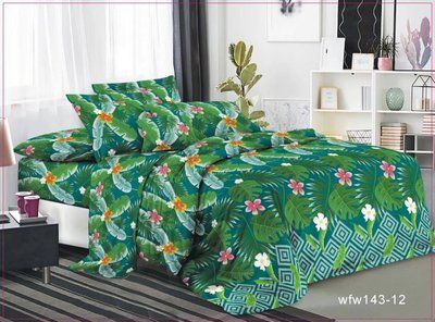 Постільна білизна бязь 3D PREMIUM полуторна Wild flowers | Полуторний комплект 1790270354 фото