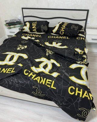 Постільна білизна бязь GOLD LUX полуторна Chanel | Полуторний комплект 2625222028 фото