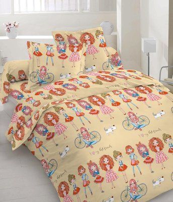 Дитяча постільна білизна бязь GOLD LUX 150х220 полуторна Дівчатка 1400864759 фото