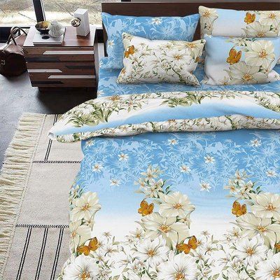 Постільна білизна бязь GOLD LUX сімейна Heavenly flowers | Сімейний комплект 1575050061 фото