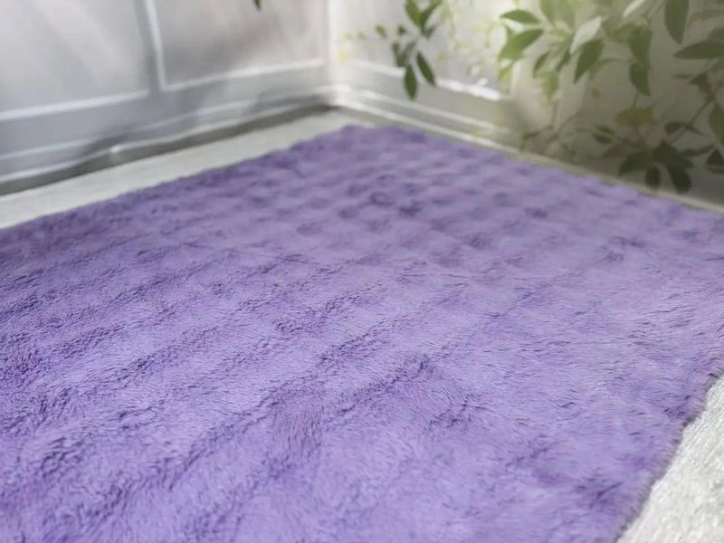 Килимок універсальний м'який Шиншила 2 Colorful Home 118х160 см бузковий 2879018862 фото
