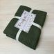 Вафельное покрывало плед простынь евро хлопок однотонное 200X220 Pique зелёное 2244918262 фото 1