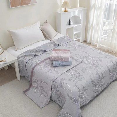 Покрывало плед простынь c муслина полуторное Colorful Home 150X200 муслиновое Цветы (ассортимент) 2196012307 фото
