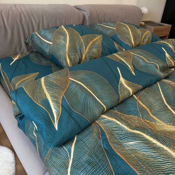 Постельное белье жатка креп двуспальное Tropical elegance | Двуспальный комплект 2957683379 фото