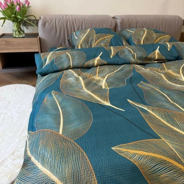 Постельное белье жатка креп двуспальное Tropical elegance | Двуспальный комплект 2957683379 фото