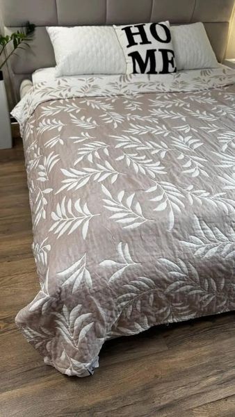 Покривало плед простирадло з мусліну полуторне Colorful Home 150X200 муслінове Листочки 2 (асортимент) 2563958418 фото