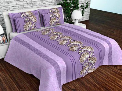 Постільна білизна бязь GOLD LUX полуторна Viola | Полуторний комплект 1647897886 фото