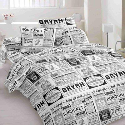 Постільна білизна бязь GOLD LUX сімейна Newspaper | Сімейний комплект 1673724521 фото