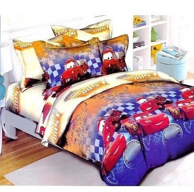 Дитяча постільна білизна бязь GOLD LUX 145х215 полуторна Lightning McQueen 2853185790 фото